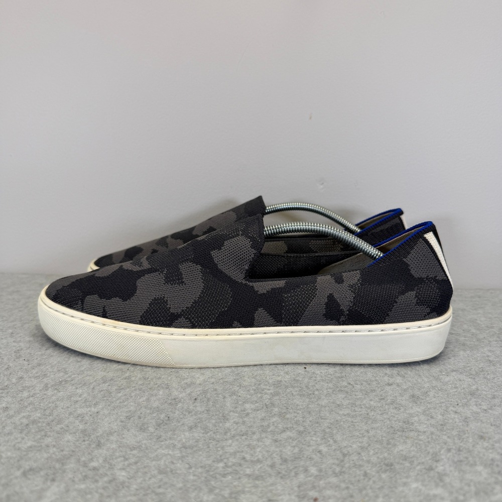 Rothys The Sneaker Womens Shoes Size 11 Grey Camo Slip On Knit Washable Flats